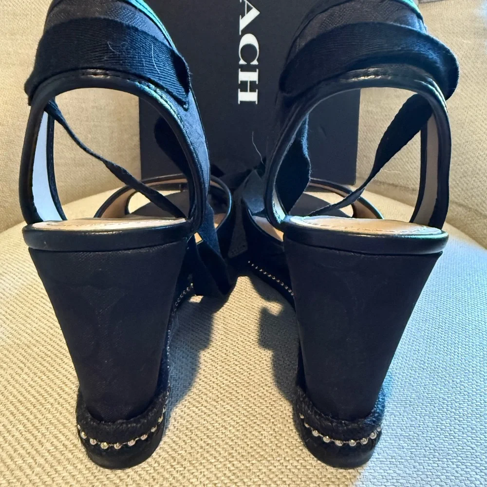 Coach Black Heels with Ankle Strap and Platform - Picture 5 of 6
